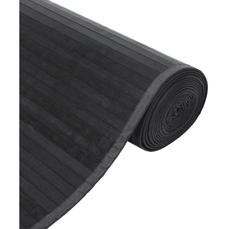 vidaXL Teppich Rechteckig Grau 60x400 cm Bambus 376850 – Bild 4
