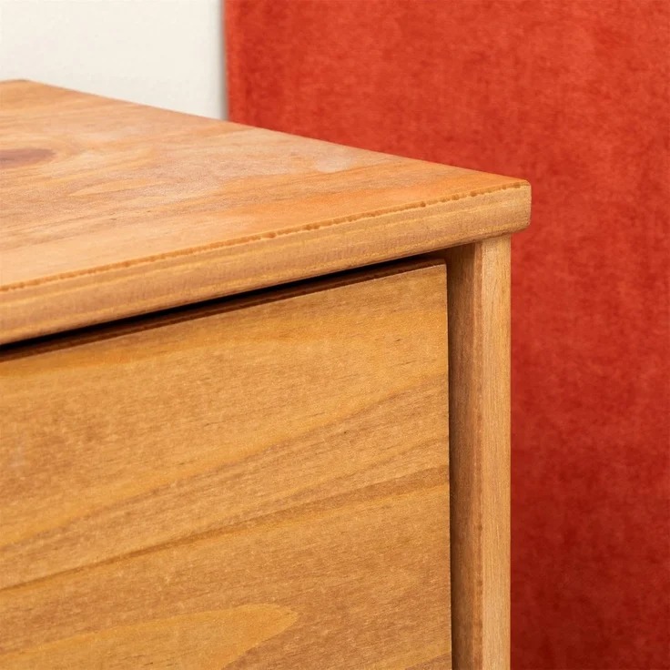 IDIMEX Schuhkommode BASIL, Schuhschrank Schuhkipper Schuhkommode 4 Klappen Kiefer massiv honigfar – Bild 7