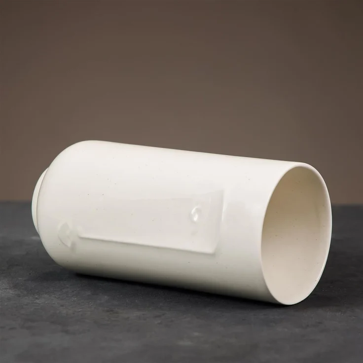 Blumenvase, 13 x 28 cm, weiß – Bild 3