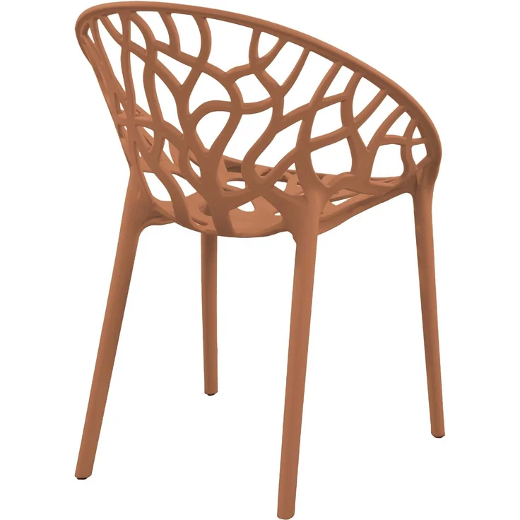 CLP 2er Set Gartenstühle Hope mit Lehne stapelbar wetterfest UV-beständig bis 150 kg,terracotta – Bild 6