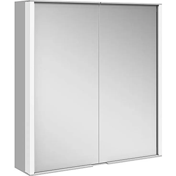 Keuco Royal Match, Aufputz-LED-Spiegelschrank 65cm mit 2 Türen, stufenlos dimmbarer LED-Beleuchtung und individuellem Stauraum