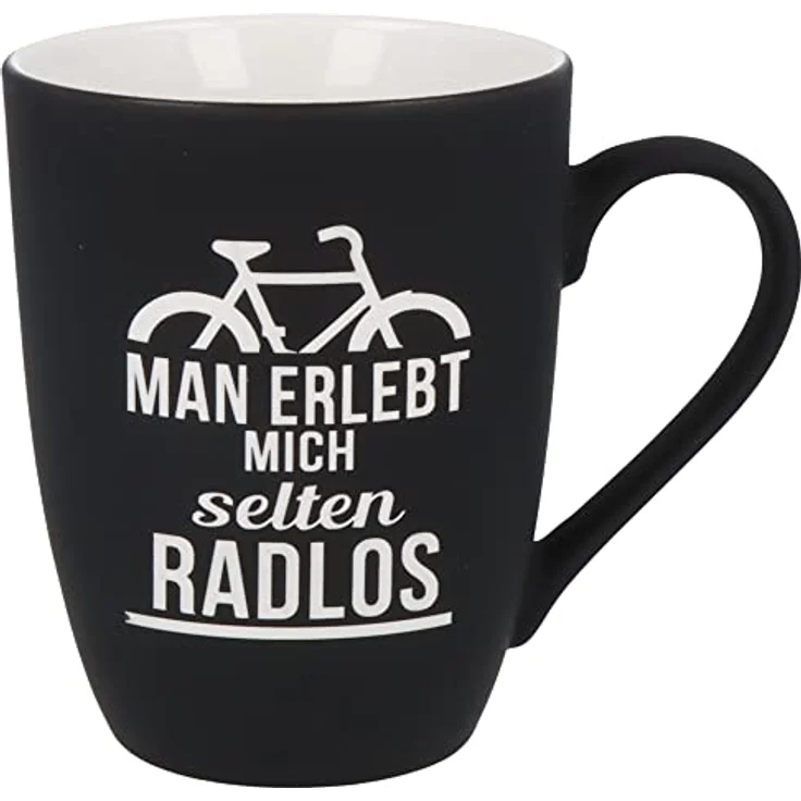 Spruchreif® Tasse SOFT-TOUCH-Tasse mit Gravur·Geschenk für Radfahrer und Mountain Biker – Bild 2