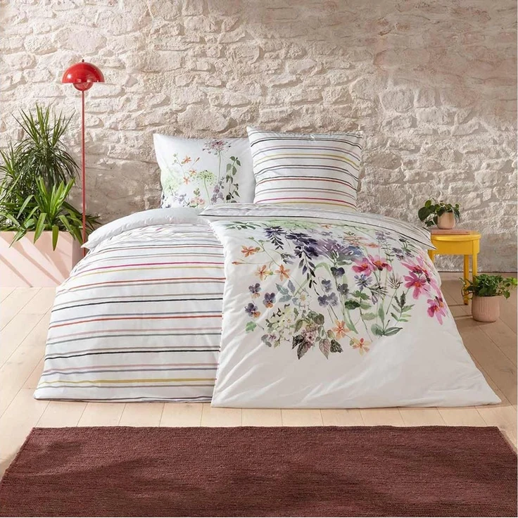 Estella Bettwäsche Willow, Mako-Satin, 2 teilig, Hochwertiger Mako-Satin aus 100% Baumwolle – Bild 3