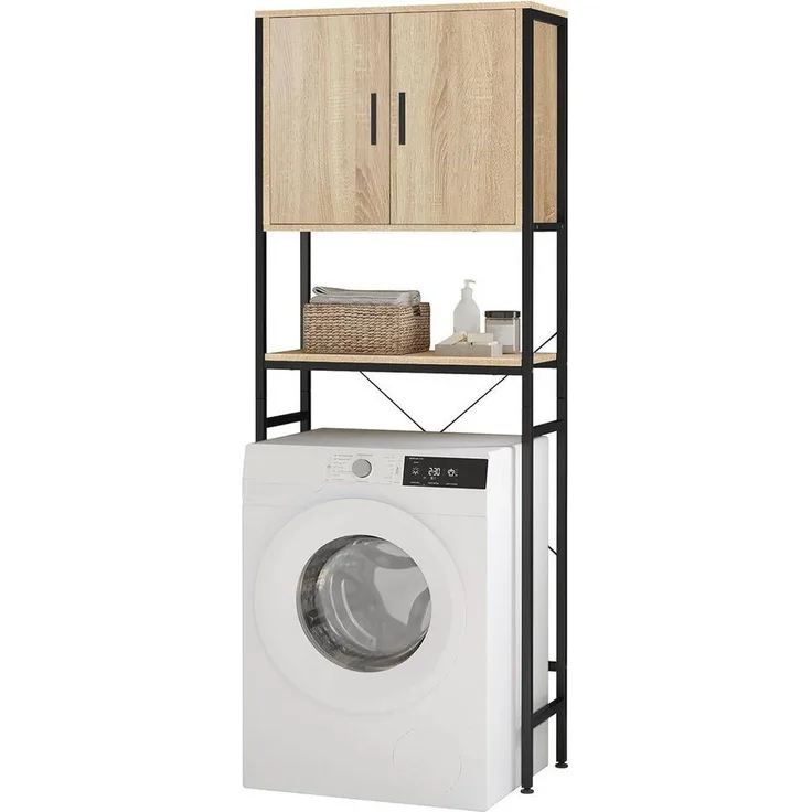 EUGAD Waschmaschinenumbauschrank (1-St) Waschmaschinenregal über Waschmaschine, mit Schrank