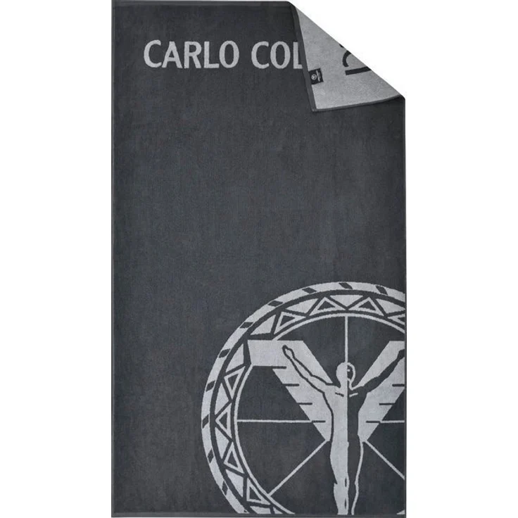 Carlo Colucci Strandtuch Stefano - 100 x 180 cm - Anthrazit-Silber – Bild 4