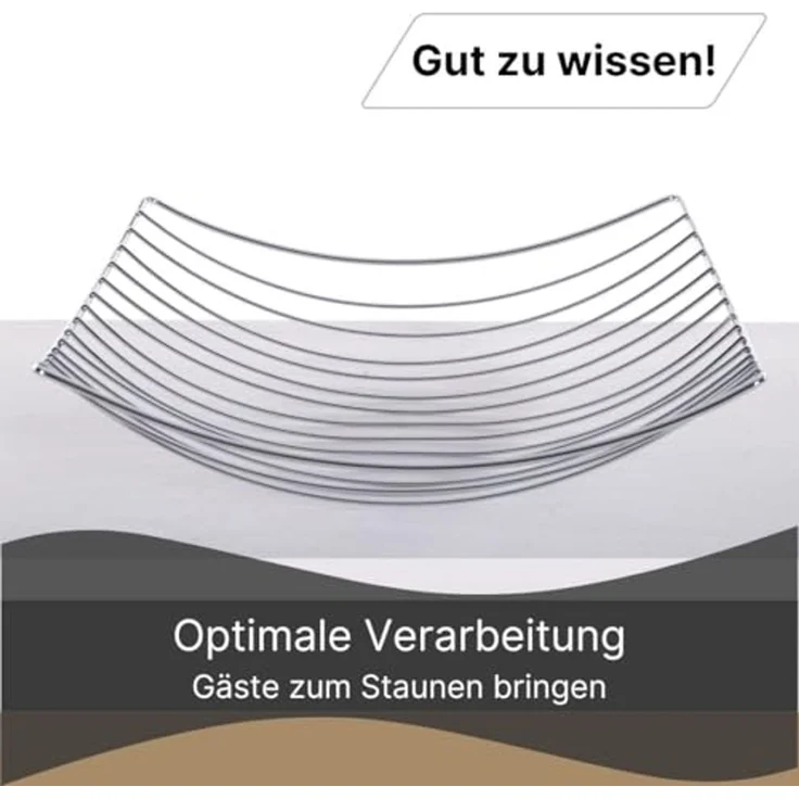 DESIGN DELIGHTS Obstschale Früchtekorb PLATEAU, 34 cm, Metall verchromt Obstkorb, Obstschale, Metall – Bild 7