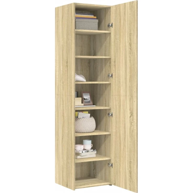 vidaXL Highboard Sonoma-Eiche 45x42,5x185 cm Holzwerkstoff 3281408 – Bild 2