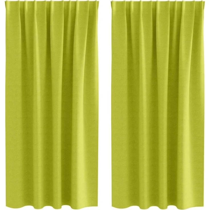 vidaXL Verdunkelungs-Vorhänge mit Ringen 2 stk. Grün 175 x 140 cm 4107499 – Bild 2