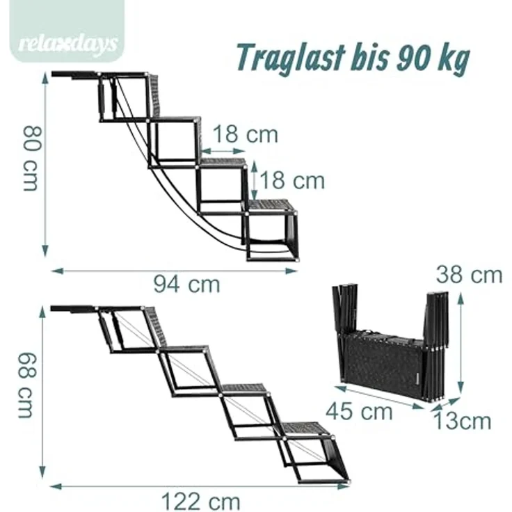 Hundetreppe Auto klappbar 4 Stufen 10051890 – Bild 4