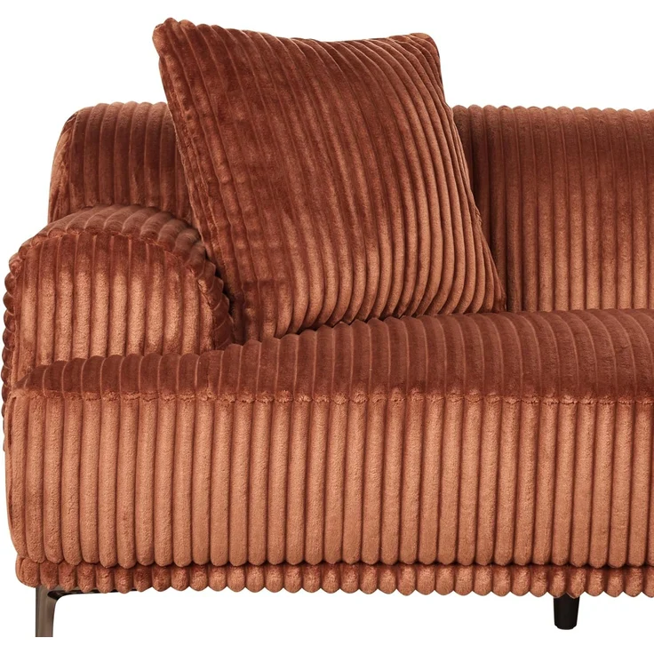 Ecksofa STENUM Cord Braun rechtsseitig – Bild 7