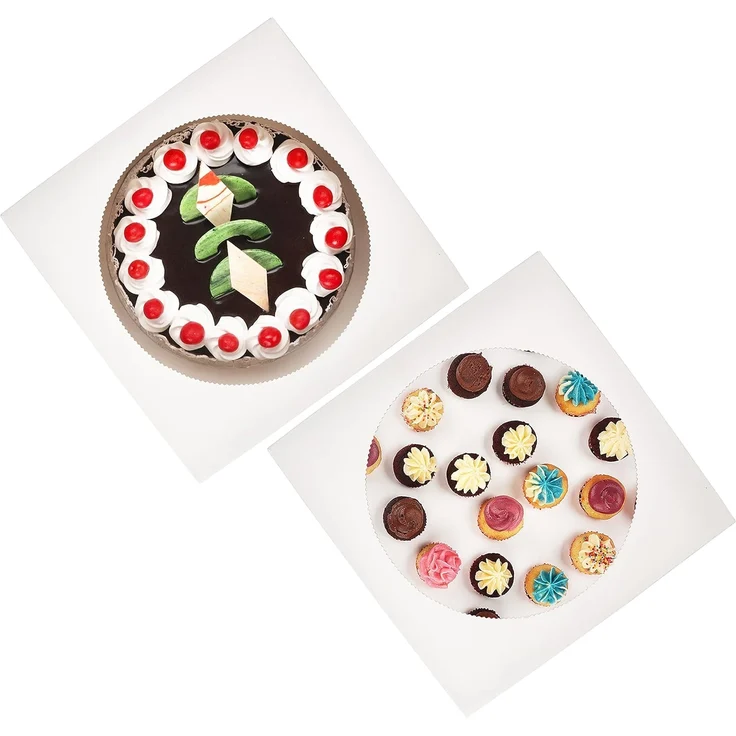 Kurtzy Kuchentransportbox Weiße Cupcake-Box - 5er Pack für 20 Mini-Kuchen, Silikon, (5-tlg) – Bild 3