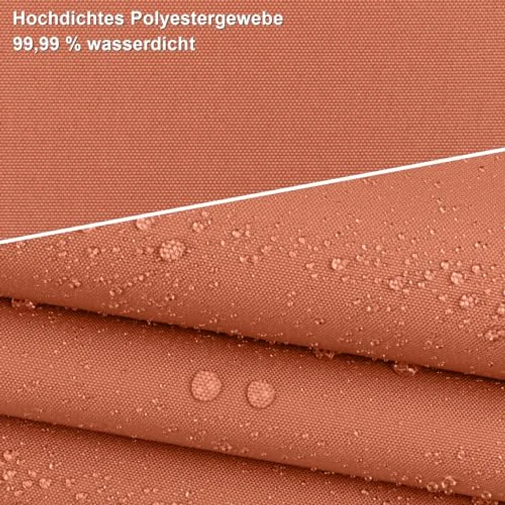 AXT SHADE Sonnensegel Wasserdicht Rechteckig 2,5x3 m Wetterschutz Sonnenschutz PES Polyester mit UV Schutz für Terrasse Balkon Garten-Terracotta – Bild 4