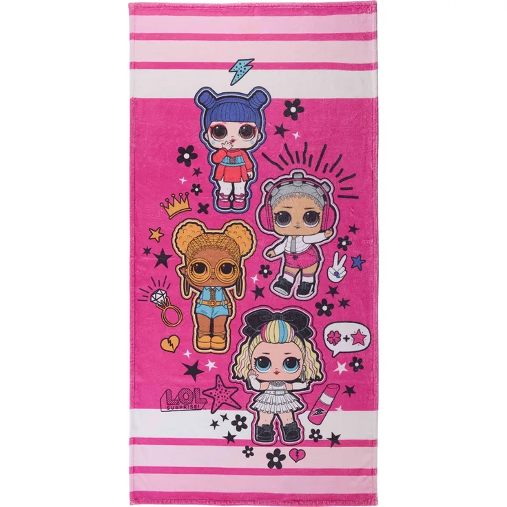 L.O.L. Surprise! LOL Strandtuch Handtuch Badetuch Pink 70 x 140 cm