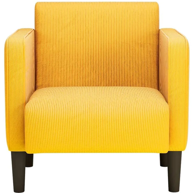 vidaXL Sessel mit Armlehnen Hellgelb 54 cm Cordstoff 4100521 – Bild 2