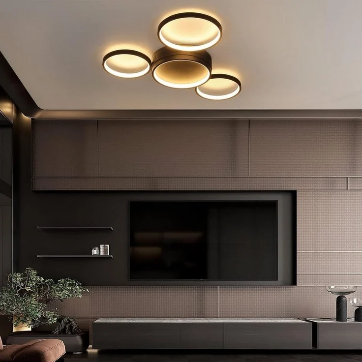 Nettlife LED Deckenleuchte 4 Flammig Ring weiß Fernbedienung Dimmbar, Nicht Dimmbar, LED fest integriert, Warmweiß, internes Netzteil – Bild 2