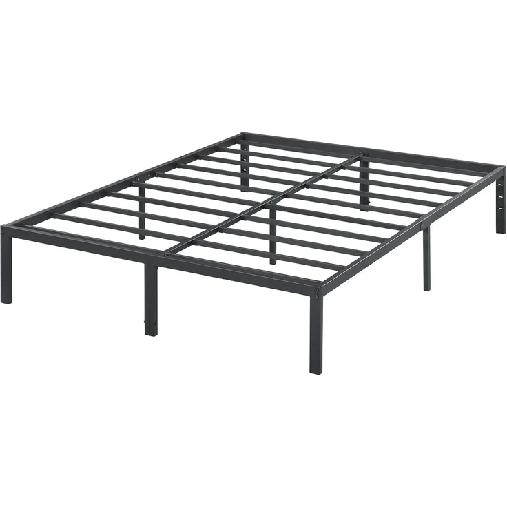 Olee sleep 35cm Stabiler Stahlbett / Stahl Lattenrost / Anti-Rutsch-Unterstützung / Matratzenrahmen / Metallbett / Bettrahmen / Bett / 140x200 cm / Full / Schwarz / Metall – Bild 1