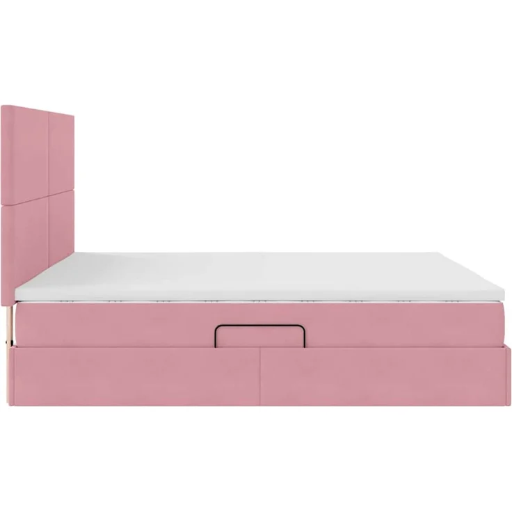 vidaXL LED-Speicherbett mit Matratze Rosa 180 x 200 cm Samt 3372626 – Bild 11