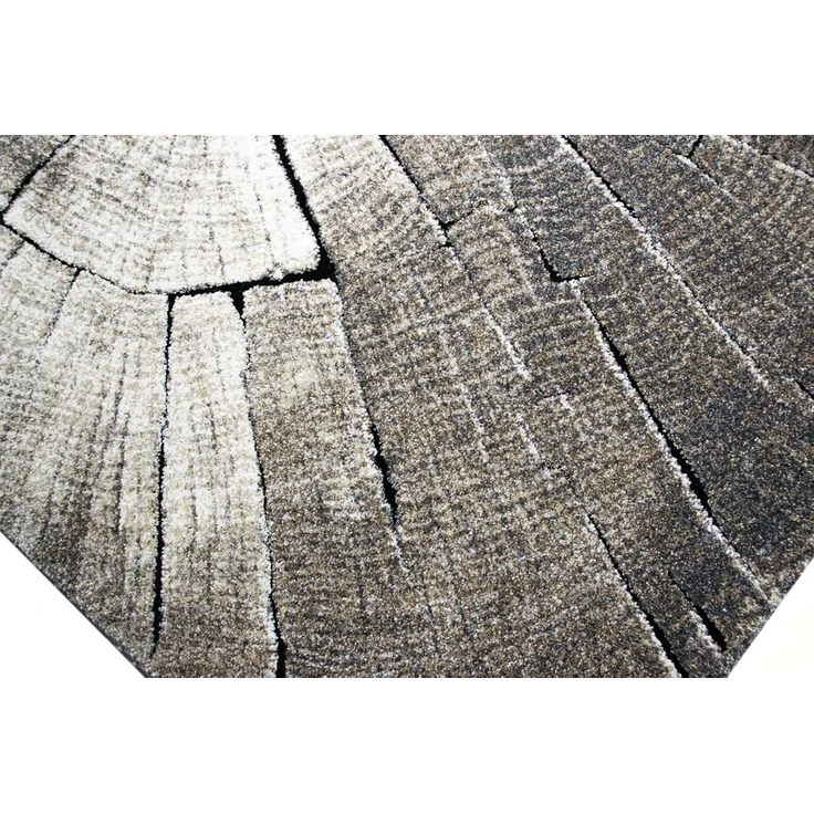 merinos Teppich Kurzflorteppich CARRARA, B 200 x H 290 cm, rechteckig, Höhe: 13 mm, Braun, in Holzoptik – Bild 2