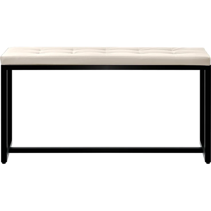 CLP Sitzbank Barci mit Polsterung und schwarzem Eisengestell,creme Kunstleder – Bild 5