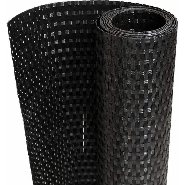 vidaXL Balkon-Sichtschutze 5 Stk. Schwarz 255x19 cm Poly Rattan 156318 – Bild 1