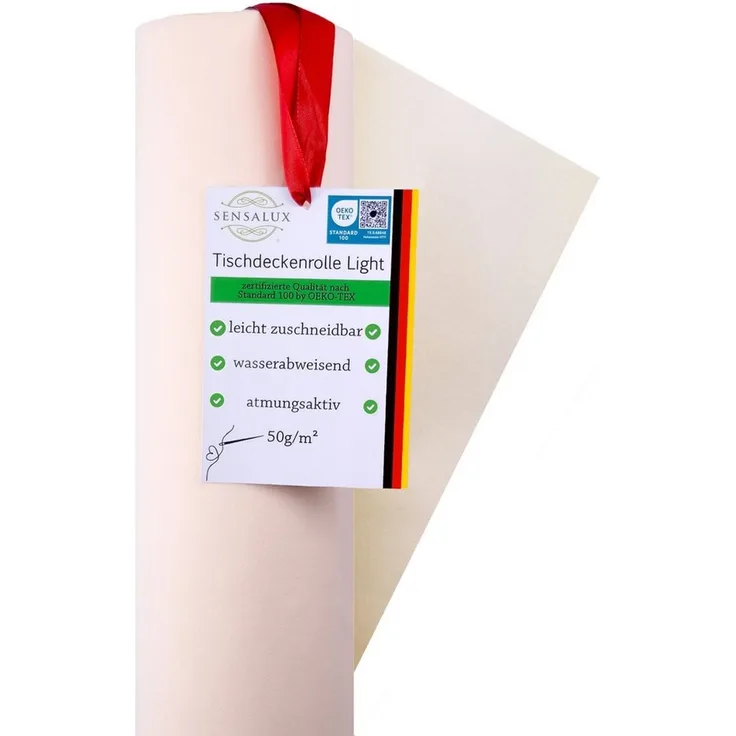 Sensalux Tischdecke Sensalux light Tischdeckenrolle 1,10m x 25m creme