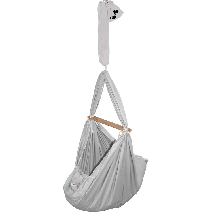 Federwiege mit Tipi Bio Grey Anthrazit Schafwolle – Bild 5