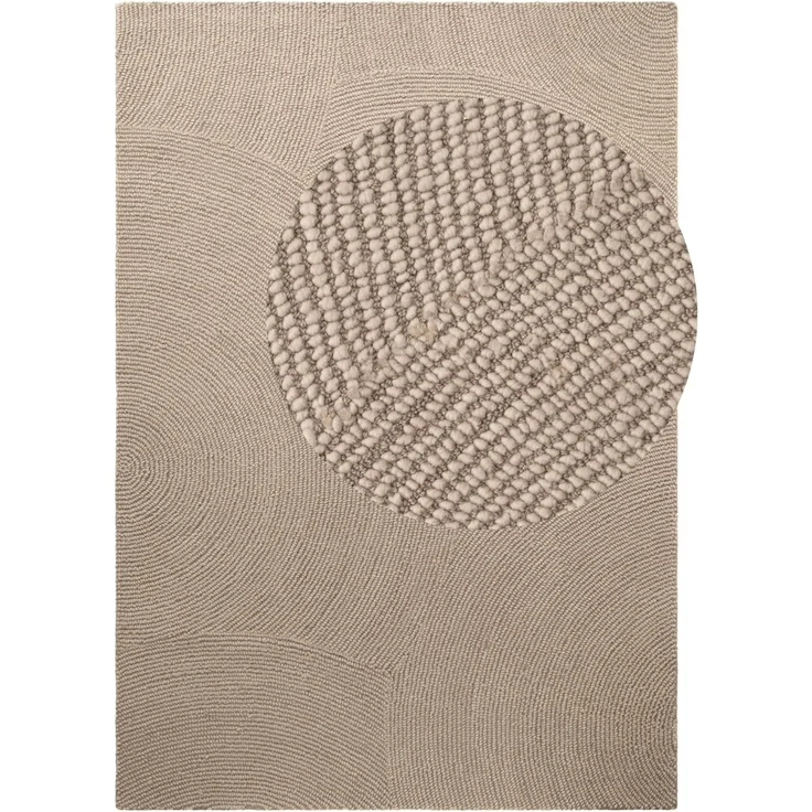 HANSE Home Wollteppich Calmio, auch als Läufer und in rund, rechteckig, Höhe: 18 mm, Handgetuftet, Wolle, Natur, Wohnzimmer, Schlafzimmer, Skandi, Hygge – Bild 2