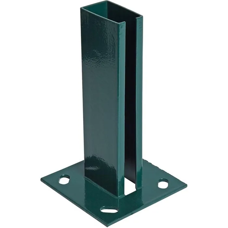 Pfostenträger Aufschraubhülse 40x60 mm Doppelstabmatten Zaun Pfosten Grün