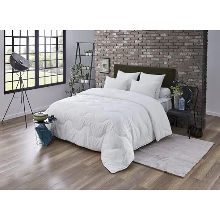 Dodo Maxiconfort Ultra Steppdecke, warm, Kunstfaser, 260x240 cm, Weiß – Bild 2