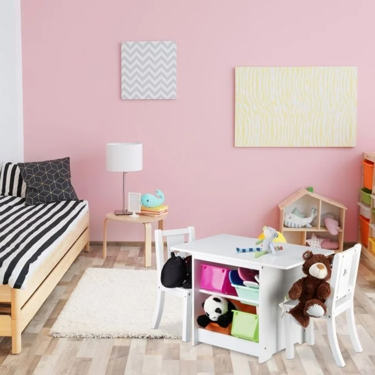 Relaxdays 'ALBUS' Kindersitzgruppe weiß – Bild 3