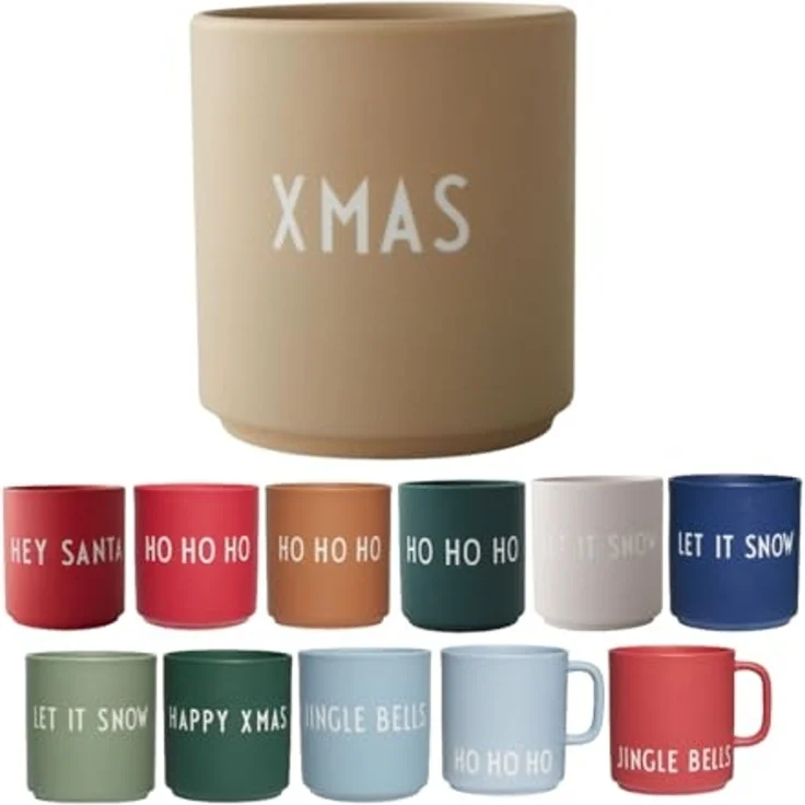 Design Letters Geschirr Becher Favourite Cup Christmas Beige – Bild 1