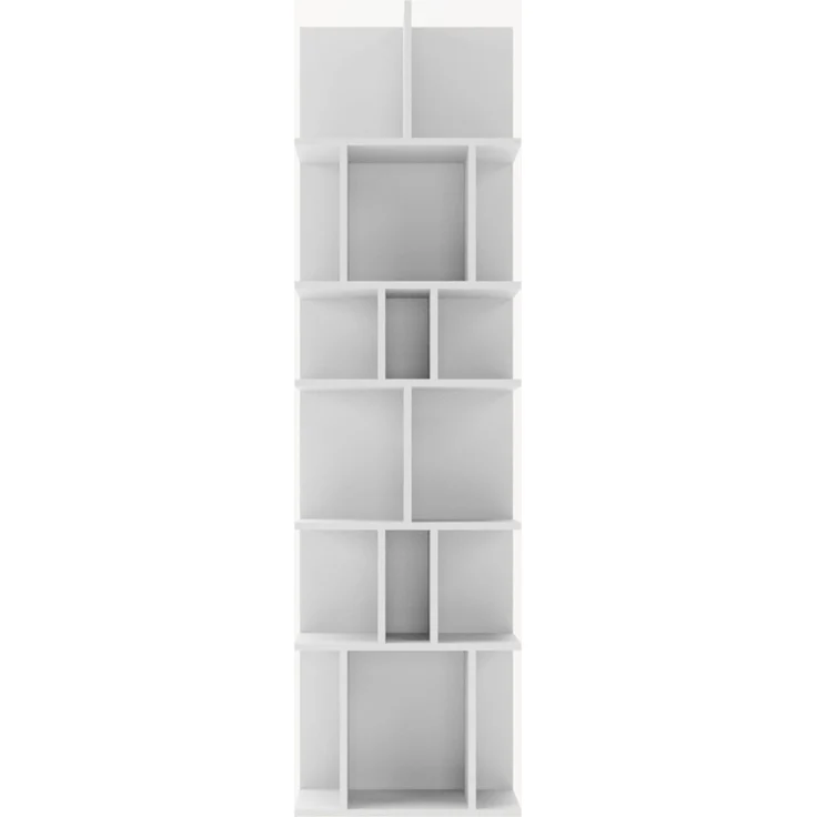 Selsey 'Bemmi' Wand- und Standregal mit asymmetrischen Fächern, Weiß, 180 × 50 cm – Bild 6