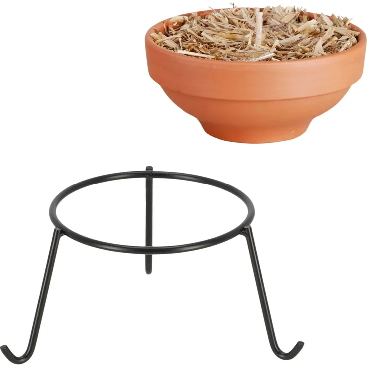 Feuertopf Set 1 Schale 1 Ständer für Garten Terrasse Balkon Stimmung Licht