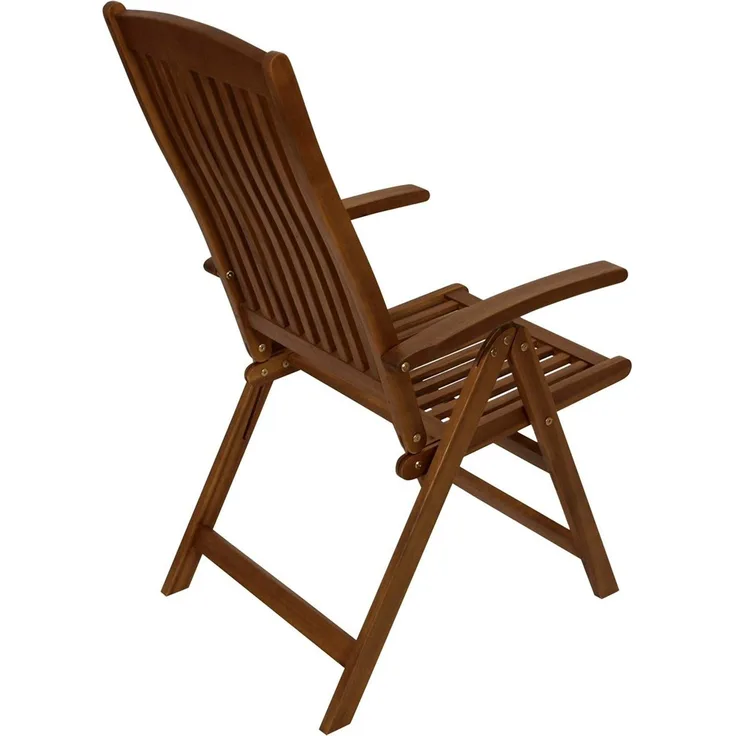 TPFGarden Gartensessel Menorca (mit Armlehnen Holz (aus Akazienholz), 1-St, Robuster Garten Outdoor Gartensessel), Hochlehner klappbar und 5-fach verstellbar - Hochwertige Verarbeitung