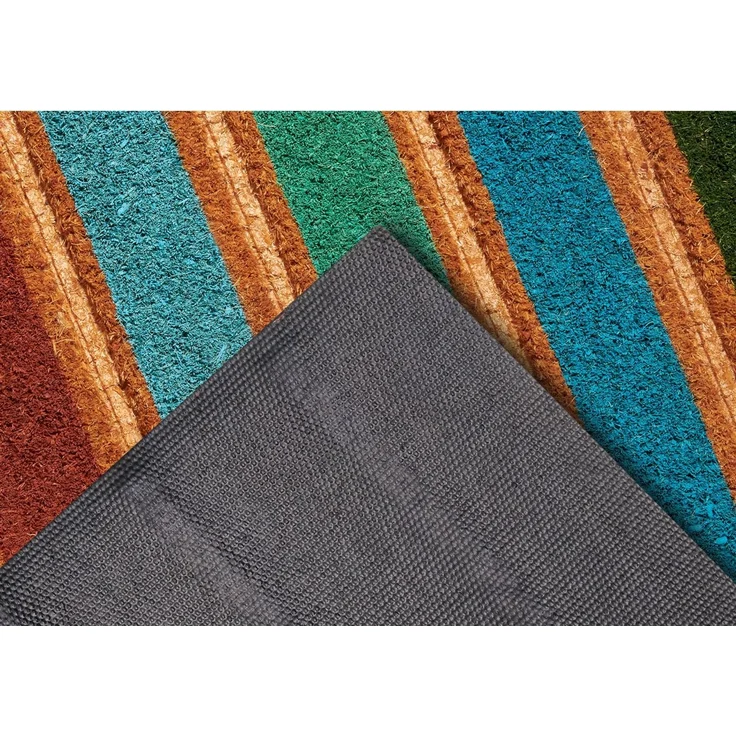 HANSE Home Fußmatte Mix Mats Kokos Colorful Stripes, Türmatte, rechteckig, Höhe: 15 mm, Strapazierfähig, pflegeleicht, robust, wetterfest, UV-beständig – Bild 3