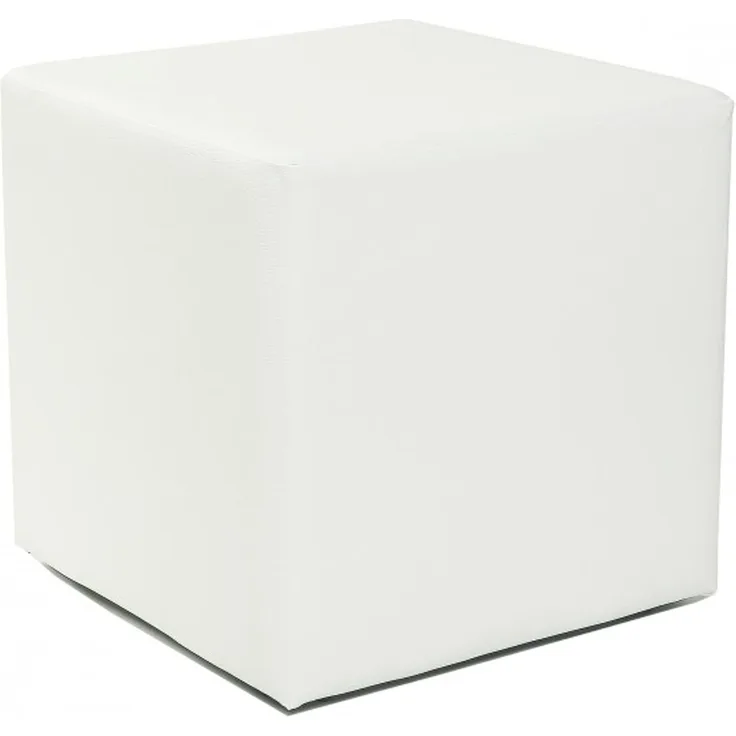 Design Sitzwürfel Kubus I Hocker Kunstleder modern 45 x 45 x 45 cm in weiß