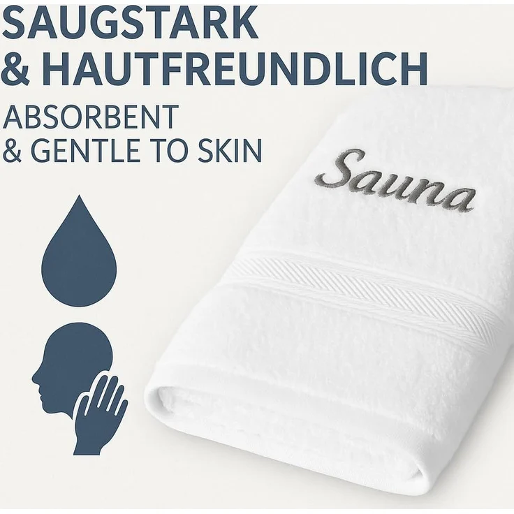 Betz Saunatuch Saunahandtuch Saunatücher France Größe 80x200 cm, 100% Baumwolle (Set, 1-St), extra groß und saugfähig – Bild 4