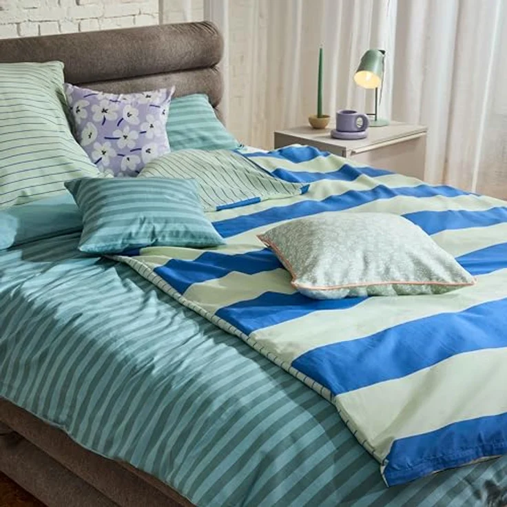 TOM TAILOR HOME Bettwäsche BOLD STRIPES in Gr. 135x200cm, 155x220cm oder 200x220cm, Renforcé, 2 teilig, new bedroom, mit farbigem Markenreißverschluss – Bild 9