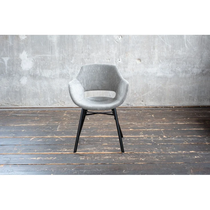 KAWOLA Stuhl ZAJA Esszimmerstuhl Cord grau 82 x 59 x 57 cm – Bild 2