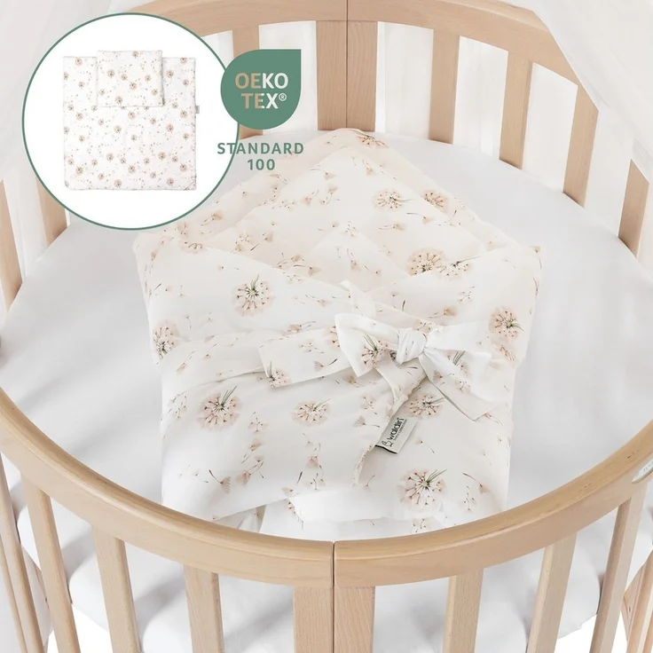 Waldin Babybett Mobiles Babybett OWAL aus Holz 7in1 mit Matratze, mitwachsend – Bild 2