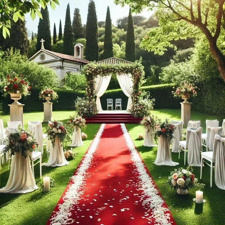 CHAKS Läufer Roter Teppich mit Samt Touch für Hochzeiten Geburtstage uvm. – Bild 2