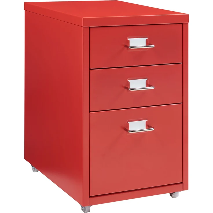 Rollcontainer Kökar mit 3 Schubladen 48x28x41 cm Rot [en. casa] – Bild 2