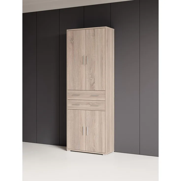 Aktenschrank >Clermont< (BxHxT: 79,1x221,2x35 cm) in Sonoma/Eiche
