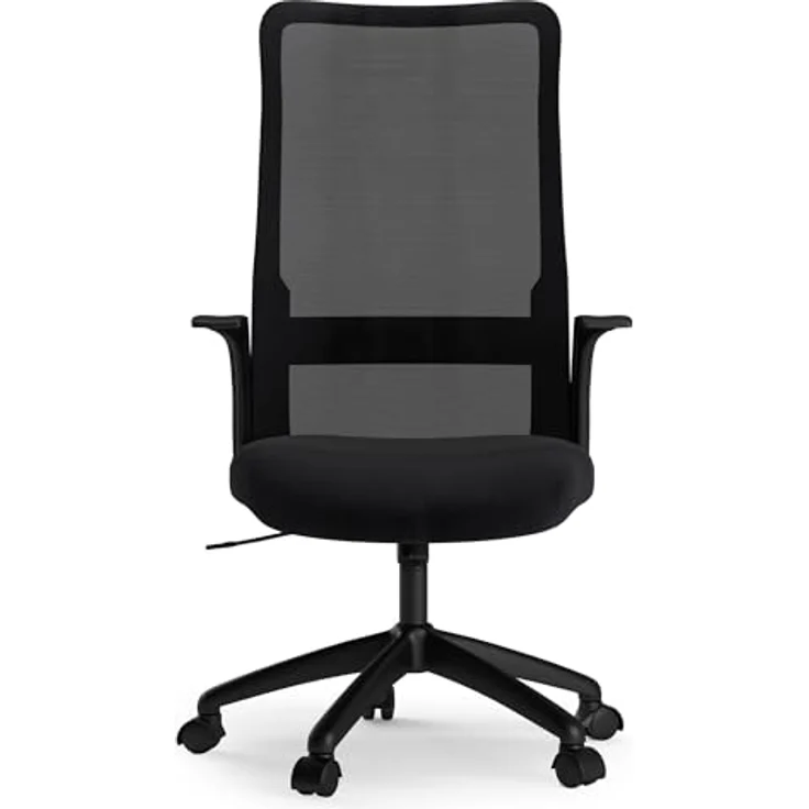 SENSE7 ergonomischer Bürostuhl Juno, Office Chair mit Wippfunktion, Armlehnen, Bürosessel mit atmungsaktiver Rückenlehne, Computerstuhl bis 130kg, Drehstuhl aus Mesh, Rückenschonend, schwarz – Bild 16