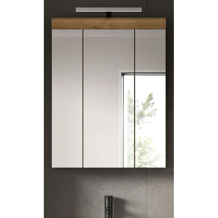 Badezimmer Spiegelschrank Shawn in Eiche 60 cm – Bild 2