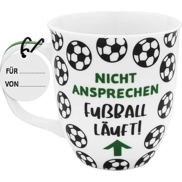 Tasse Kaffeetasse Kaffeebecher Teetasse Sheepworld 40cl Fußball 48221 – Bild 2