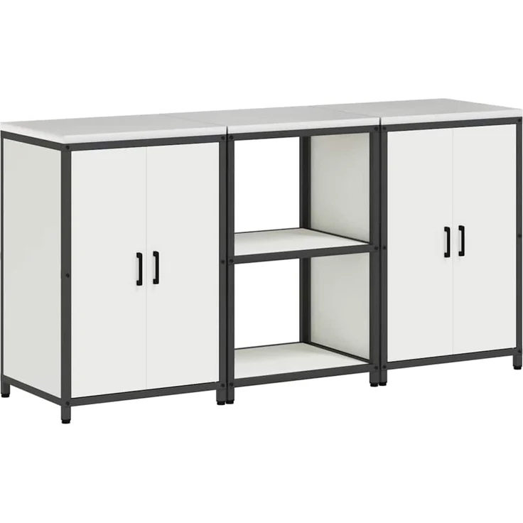 vidaXL Aufbewahrungsset für die Küche HATTEM 3 stk. Weiß 3392695 – Bild 2