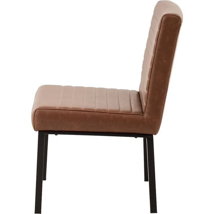Esszimmerstuhl Woodkings Wingston XXL Stuhl braun Kunstleder Metallgestell Schwerlaststuhl bis 250 kg extrabreit Polsterstuhl 69x94x62 cm – Bild 4