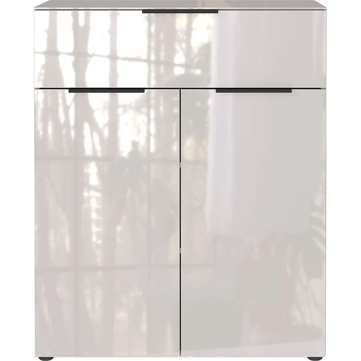 Kommode Owingen / Oakland, Glas, Holzwerkstoff, Grau, 83 x 102 x 42 cm – Bild 2