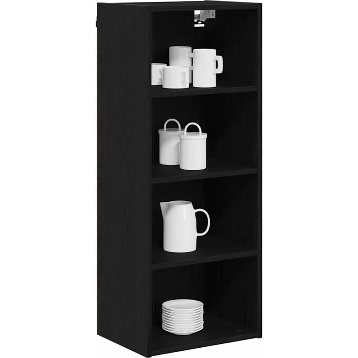 Küchen-Hängeschrank, Wandschrank Schwarz Eichen-Optik 40 x 29,5 x 100 cm – Bild 3